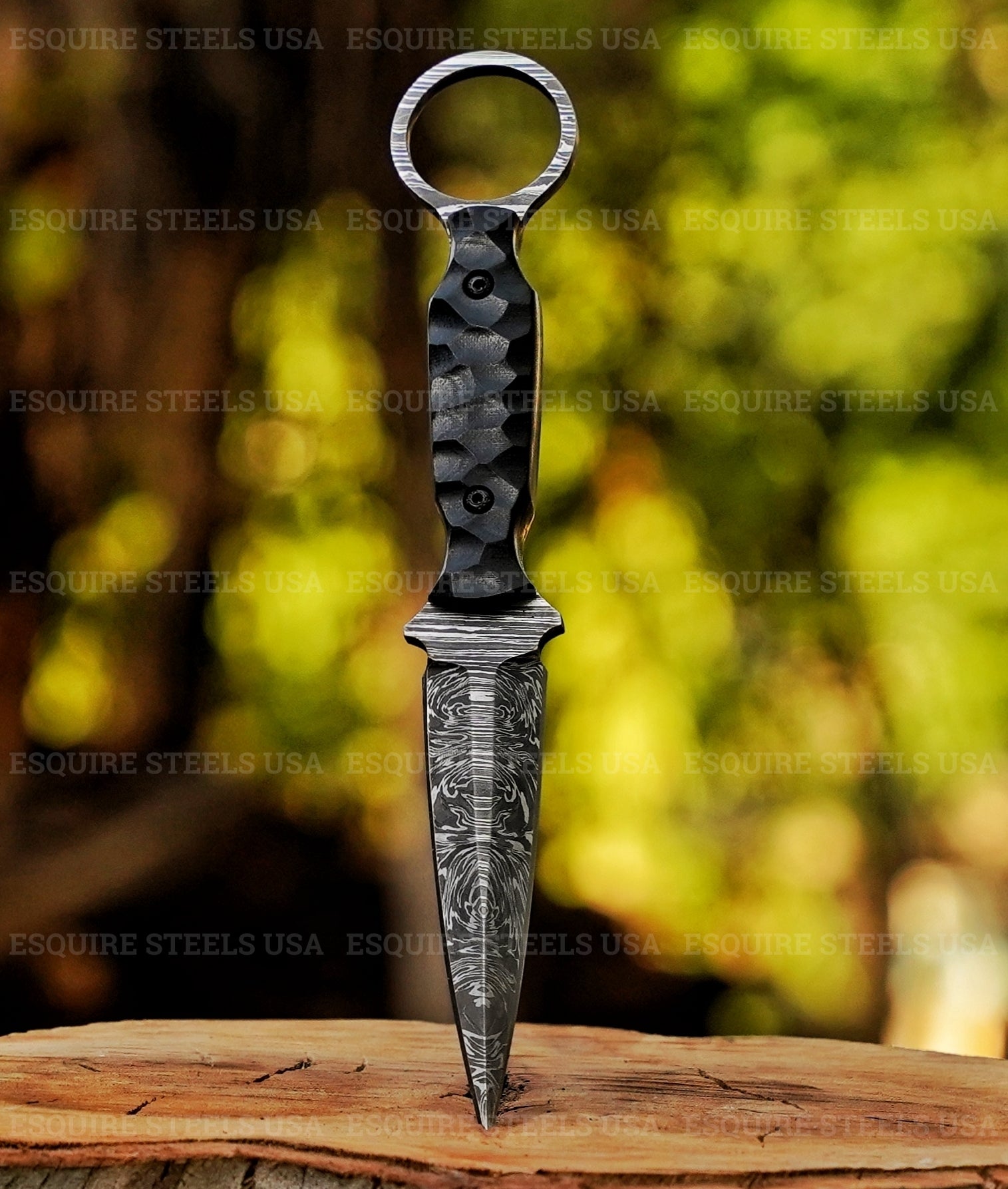 Custom Damascus Dagger Knife