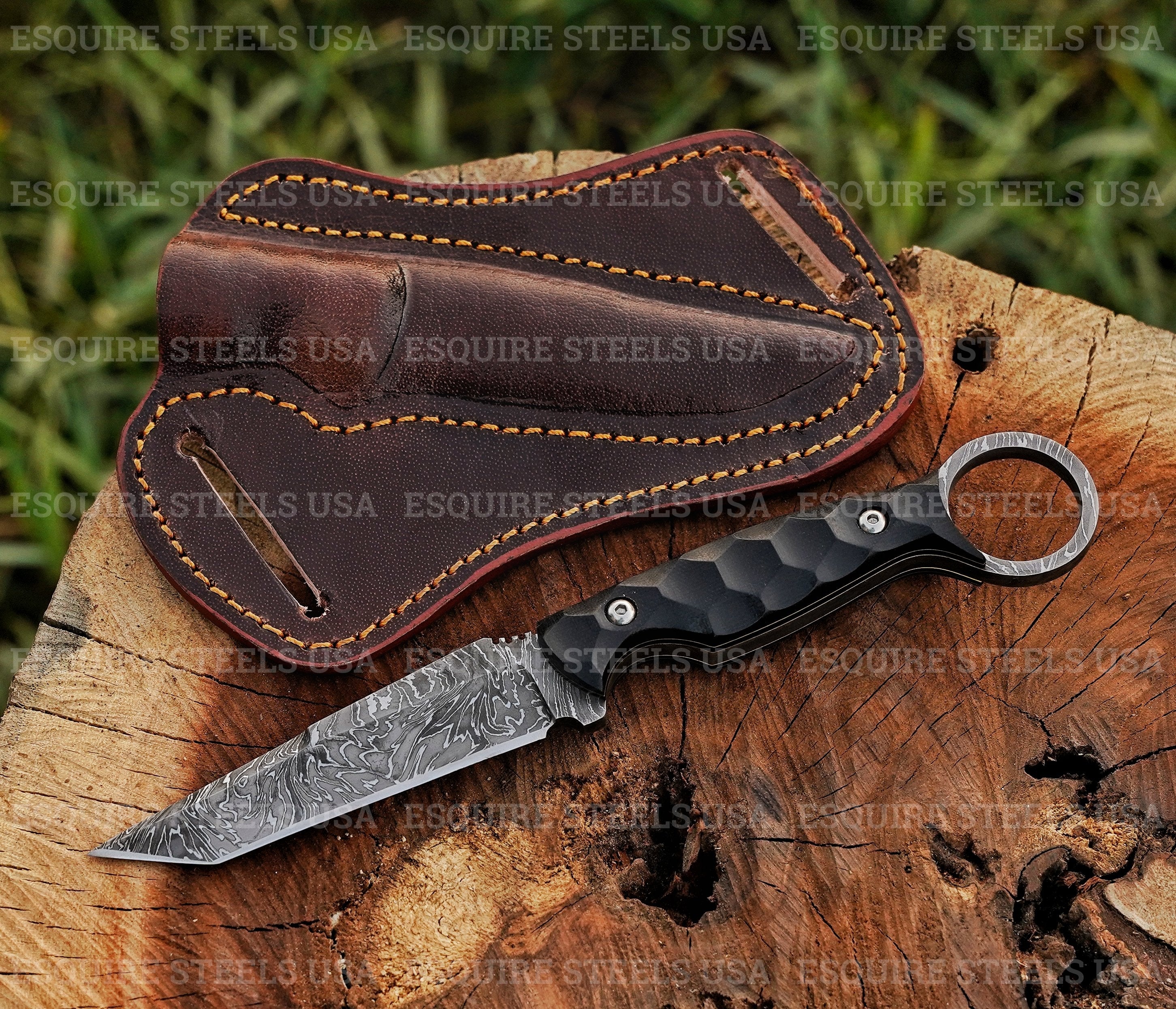 Tactical Damascus Tanto Knife