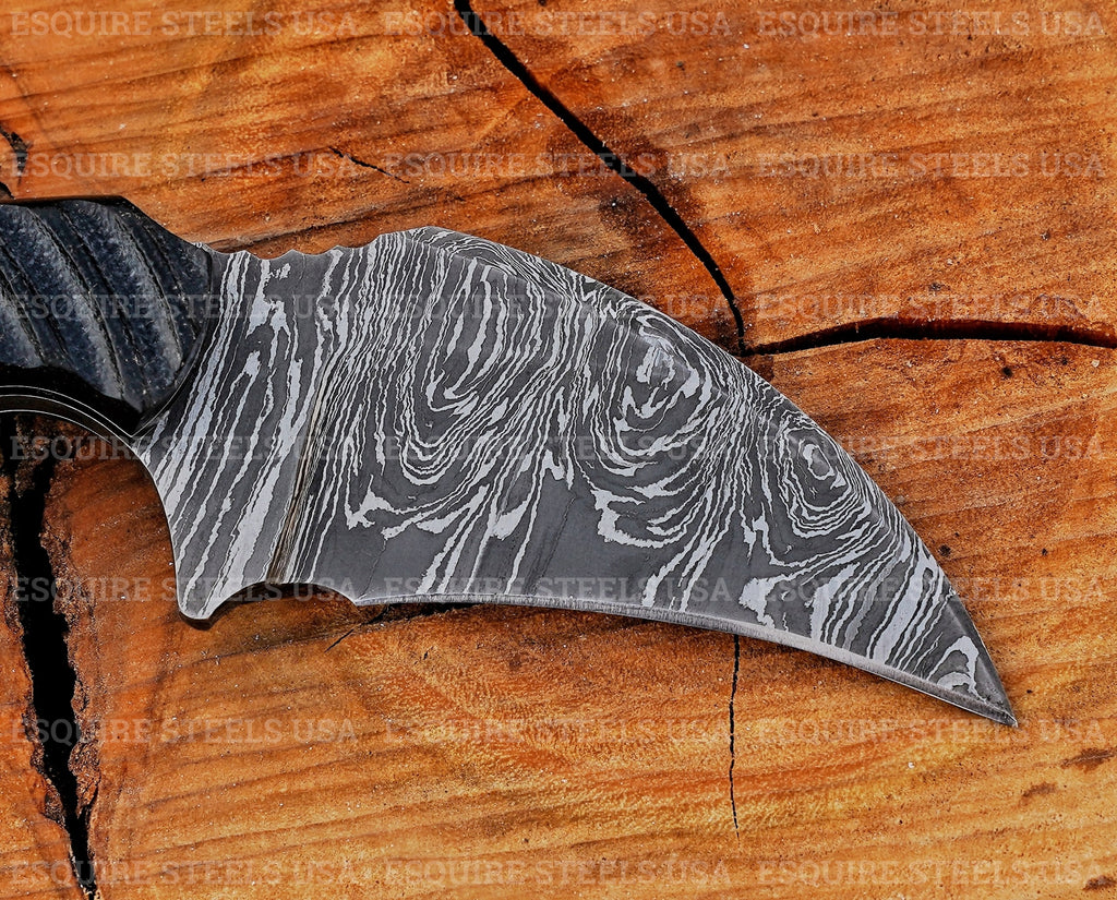Handmade Edc Damascus Karambit