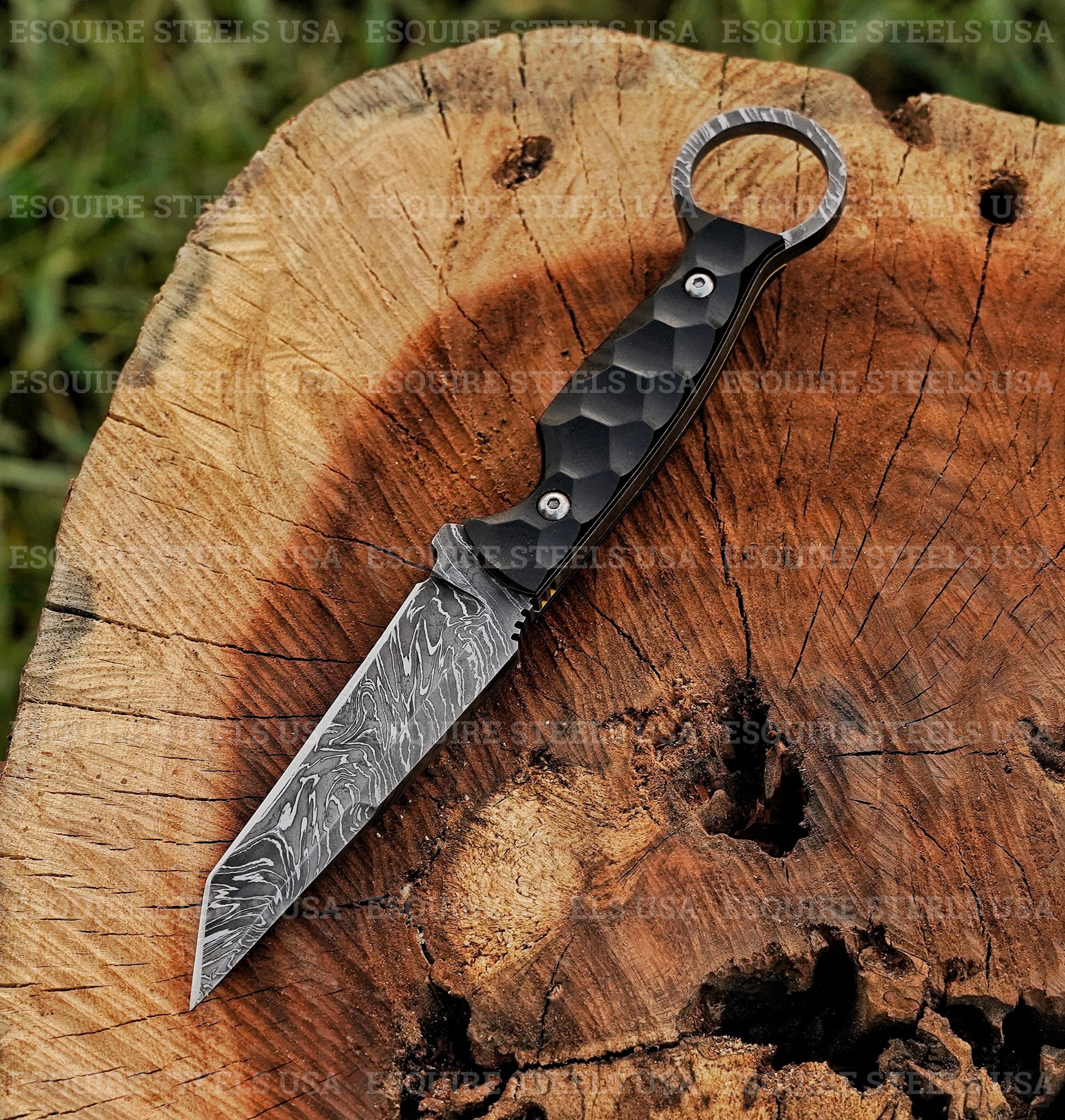 Tactical Damascus Tanto Knife