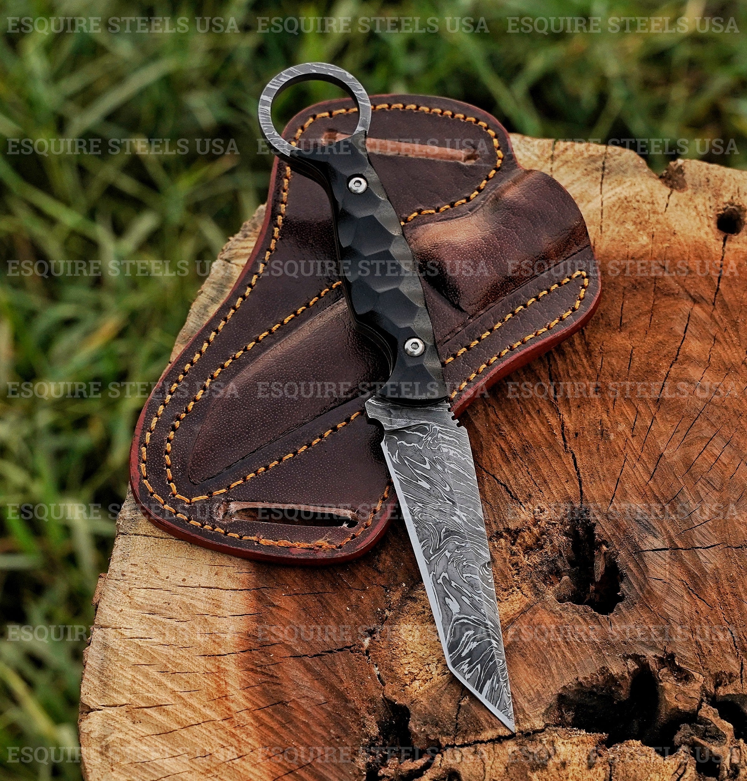 Tactical Damascus Tanto Knife