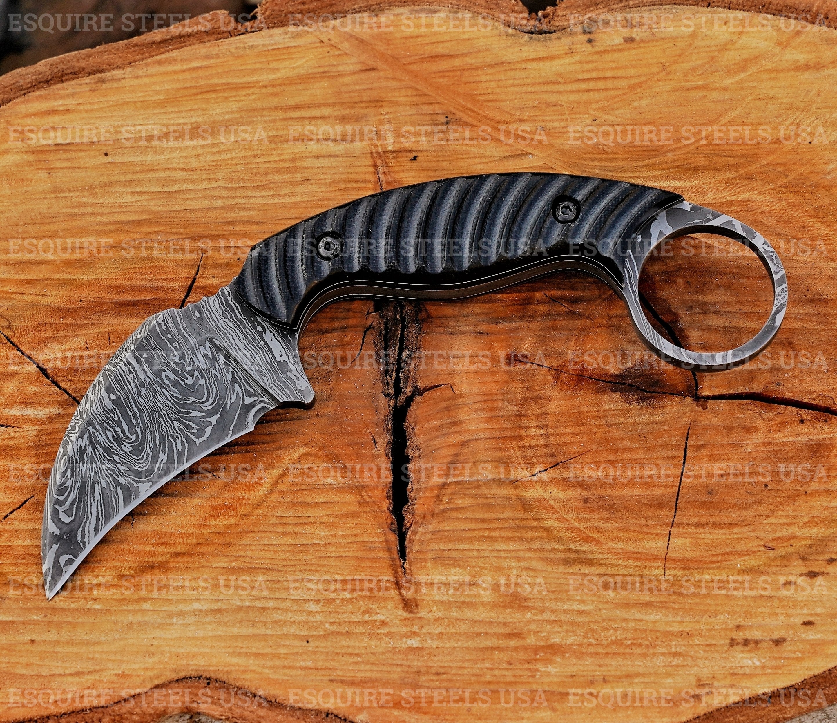 Handmade Edc Damascus Karambit