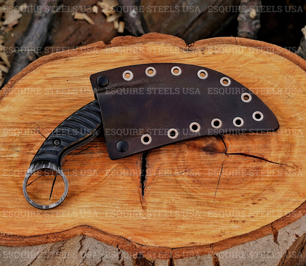 Handmade Edc Damascus Karambit