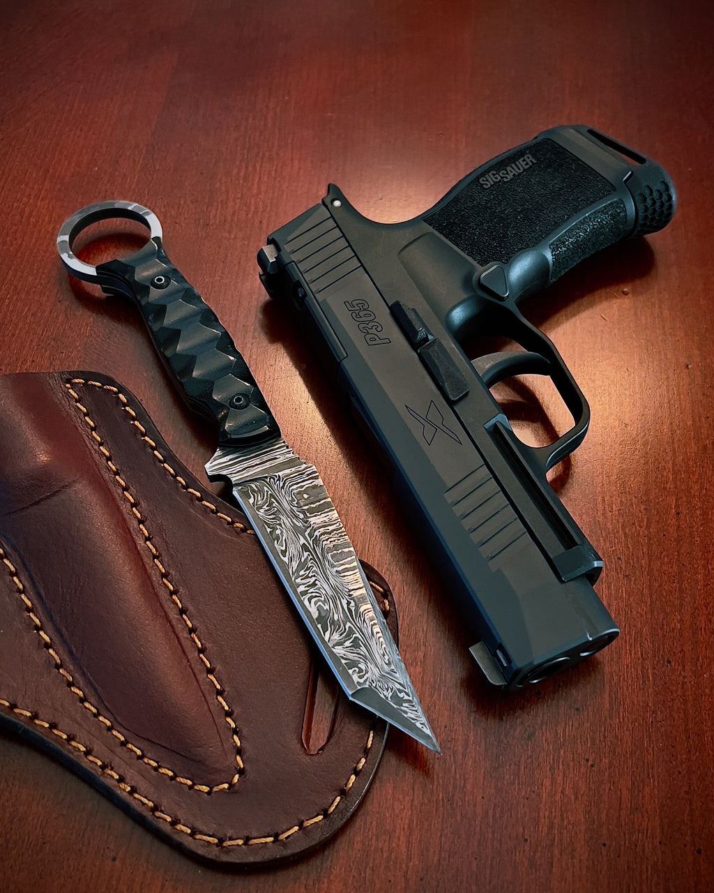 Tactical Damascus Tanto Knife