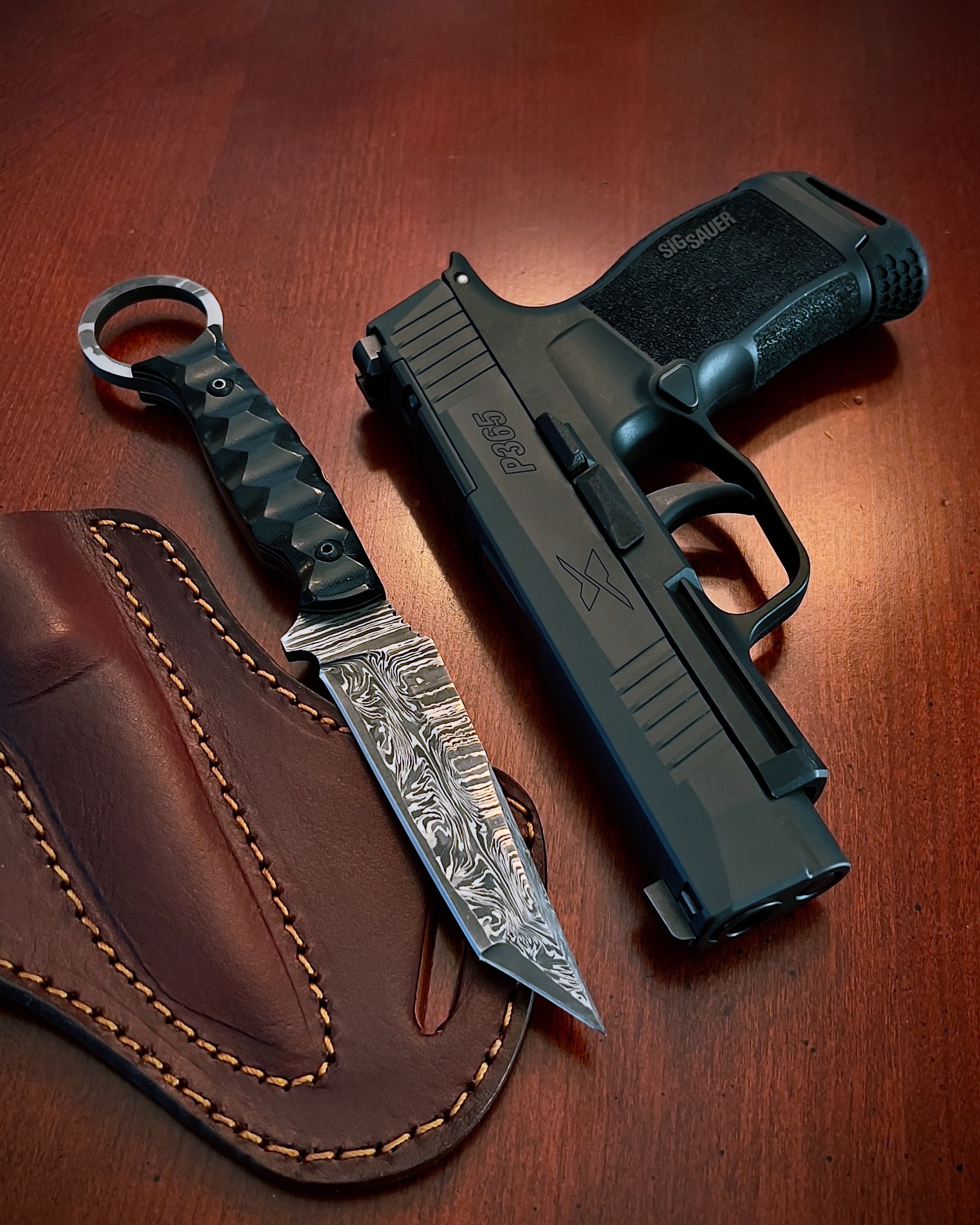 Tactical Damascus Tanto Knife